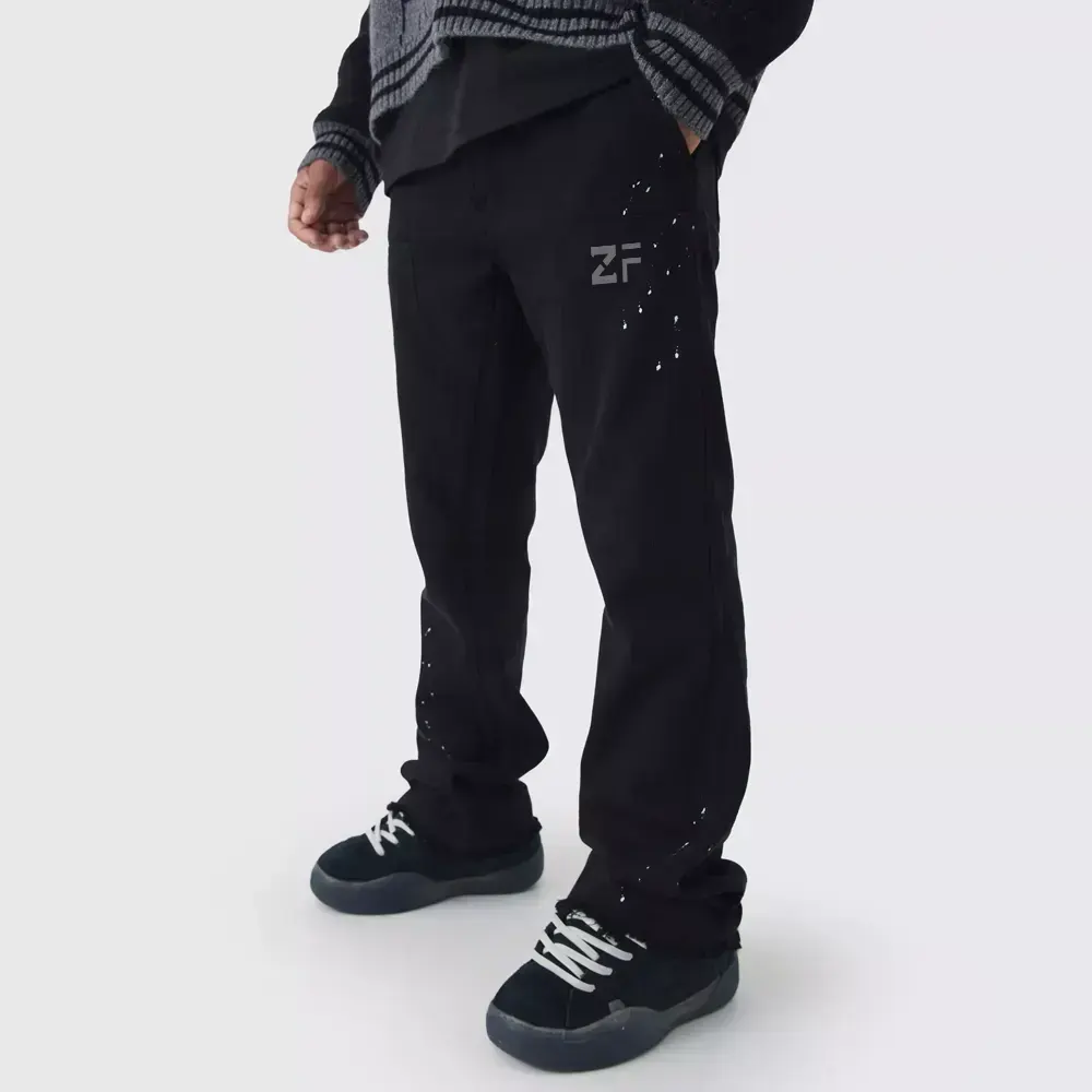 Extreme Wide Leg Grunge Varsity Jogger