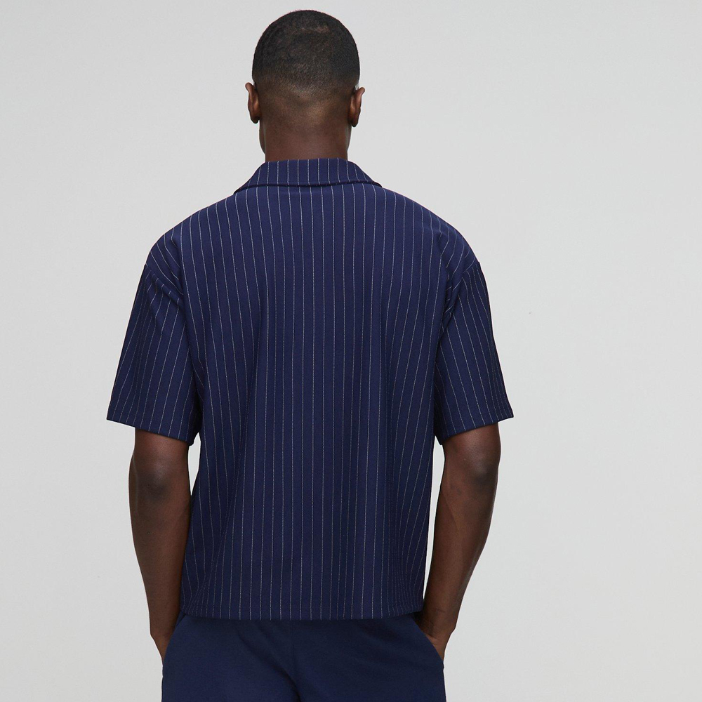 Oversized Short Sleeve Bonded Scuba Polo