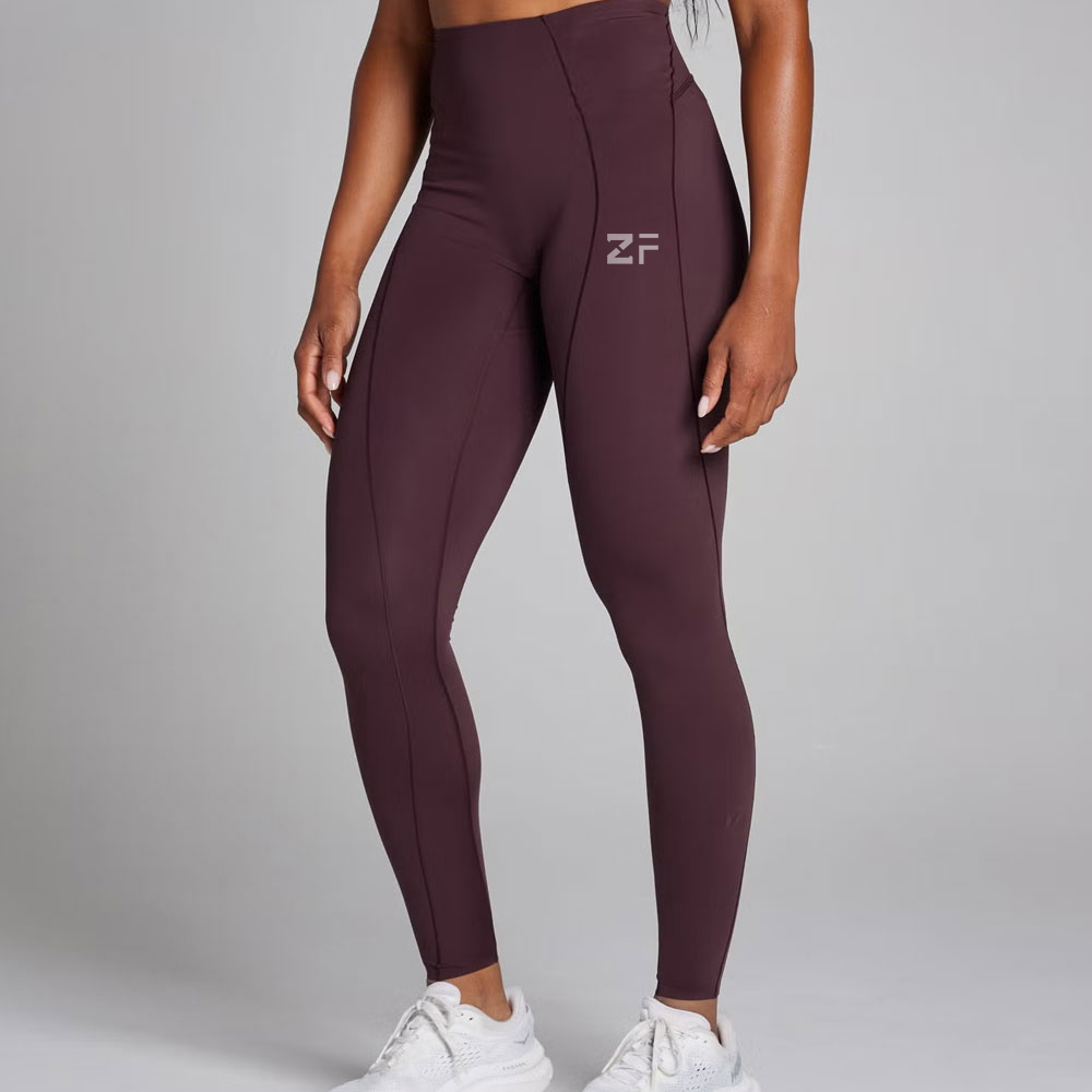 Contrast Texture Leggings – Black