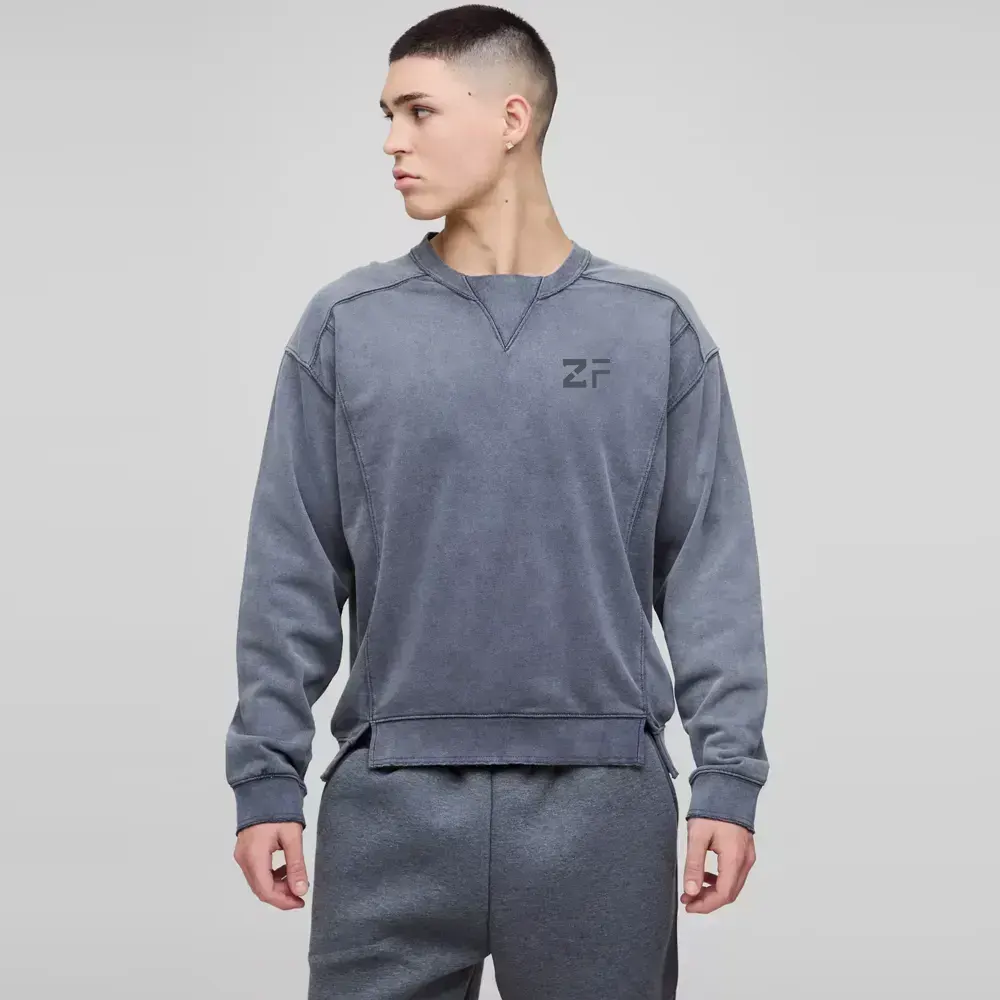 Oversized Official Applique Washed Sweatshirt