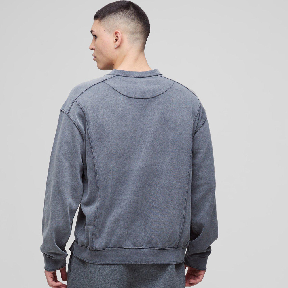 Oversized Official Applique Washed Sweatshirt