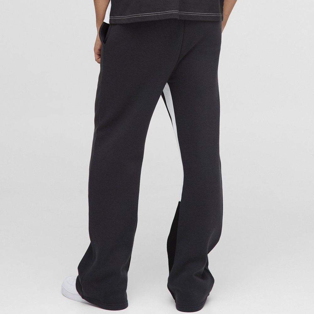 Wide Leg Star Tricot Split Hem Joggers