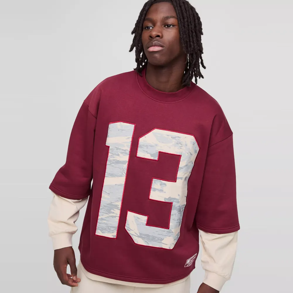 Oversized Official Applique Washed Sweatshirt
