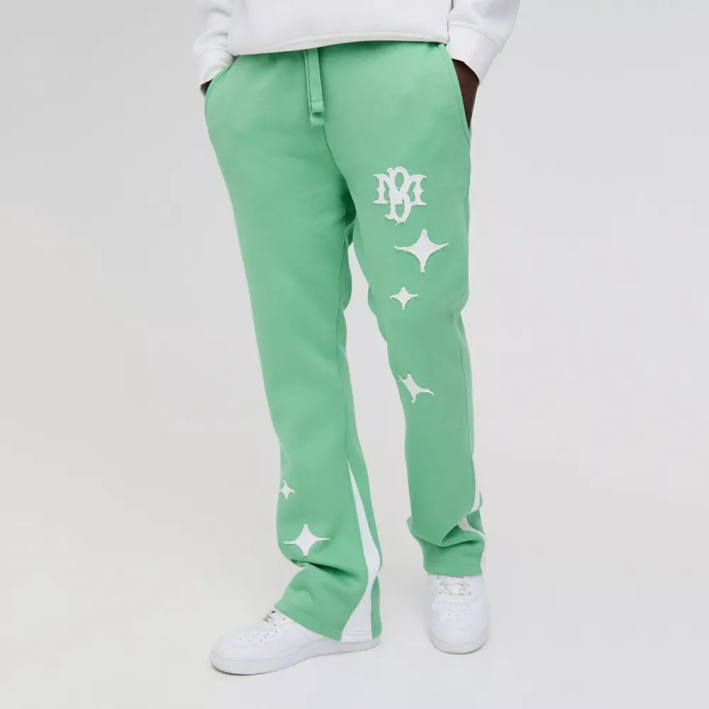 Extreme Wide Leg Man Colour Block Joggers