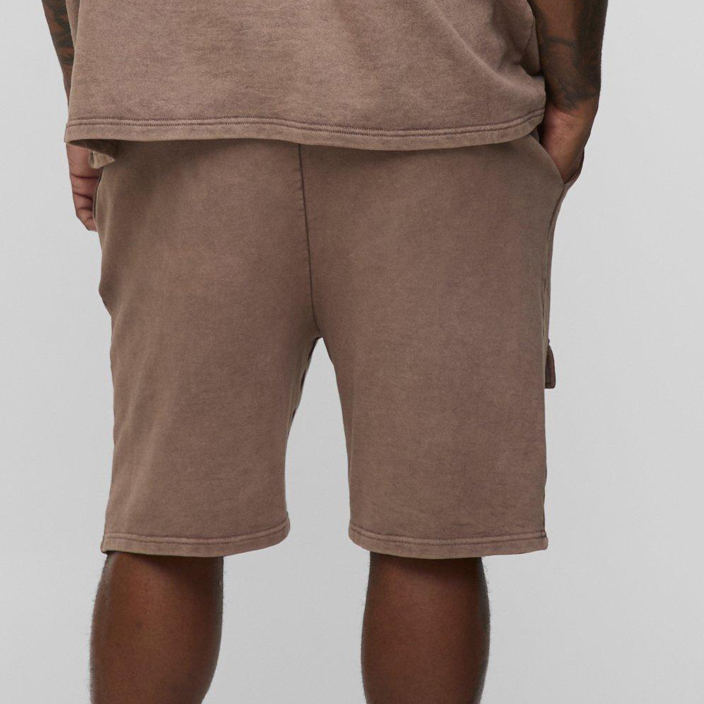 Khaki Relaxed Fit Cargo Shorts
