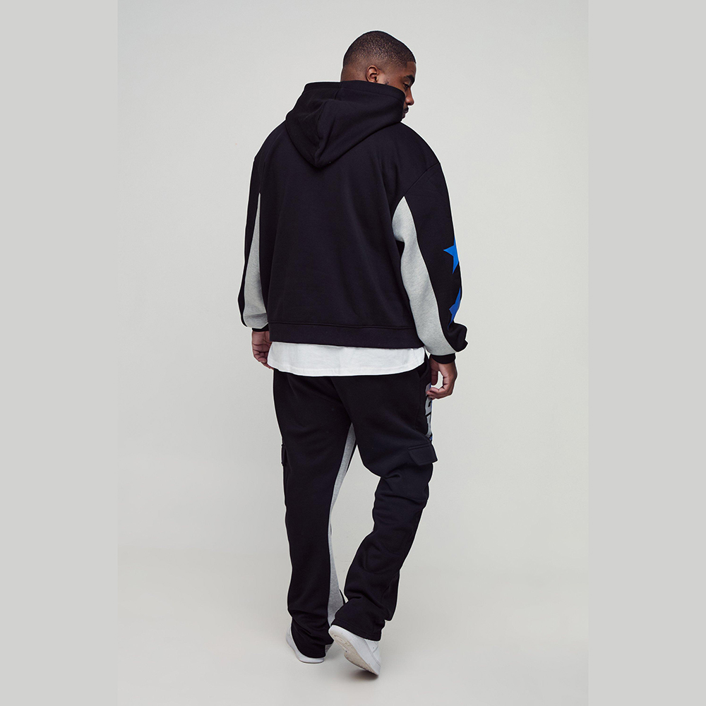 Oversized Boxy Graphic Hooded Zip Tracksuit