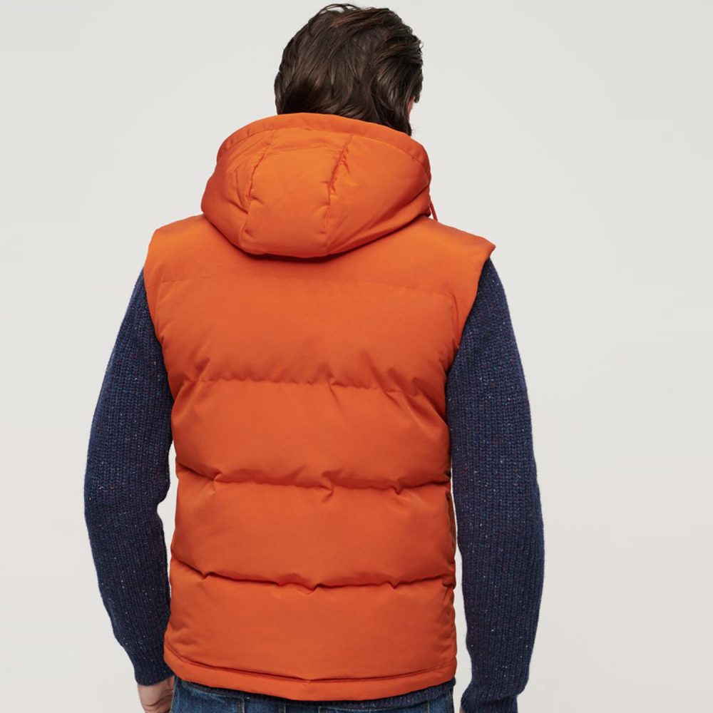 Hooded Microfibre Sports Puffer Jacket