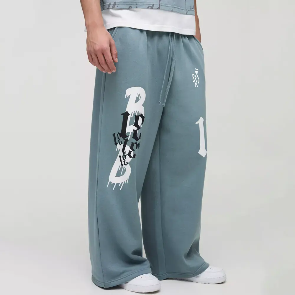 Relaxed Flared Carpenter Paint Splatter Trousers