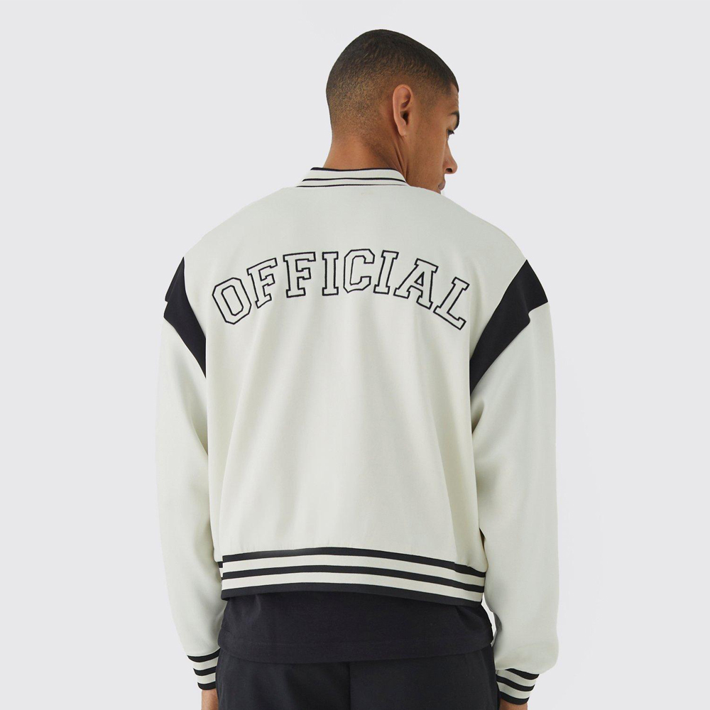 Nylon Varsity Jacket with Badges
