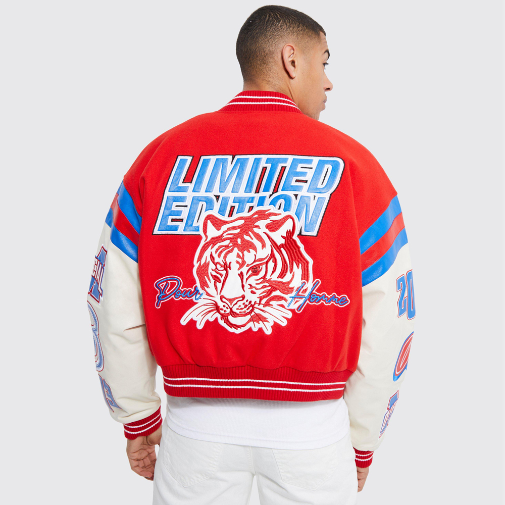 Members Club Applique Varsity Jacket