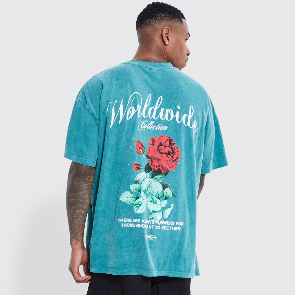 Oversized Faux Layer Spray Wash T-Shirt