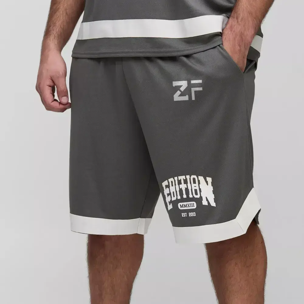 Oversized Washed Rhinestone Jersey Shorts