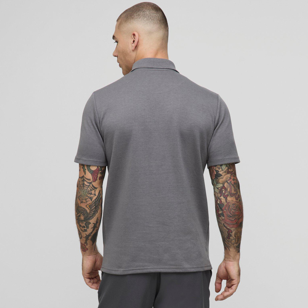 Oversized Textured Revere Polo