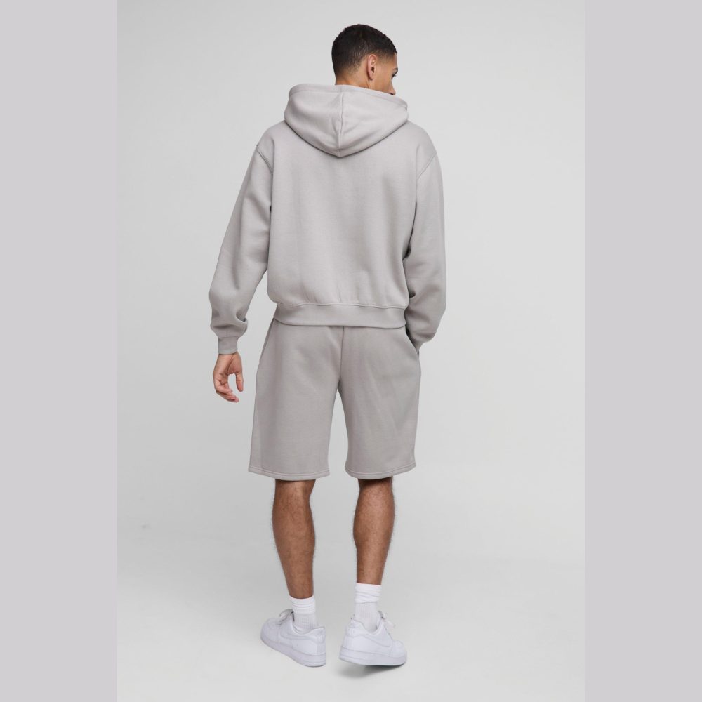 Oversized Boxy All Over Heart Printed Hooded Tracksuit