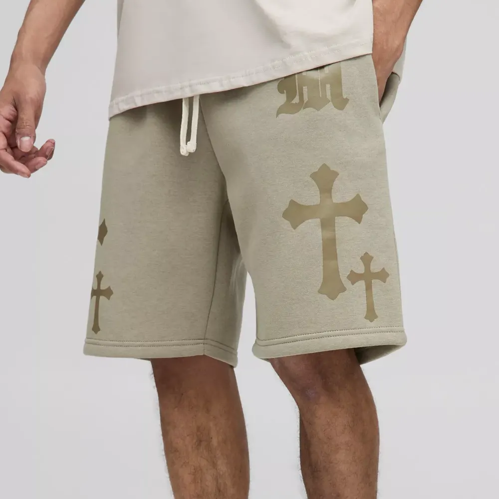 Slim Fit Bonded Scuba Short Length Pintuck Shorts