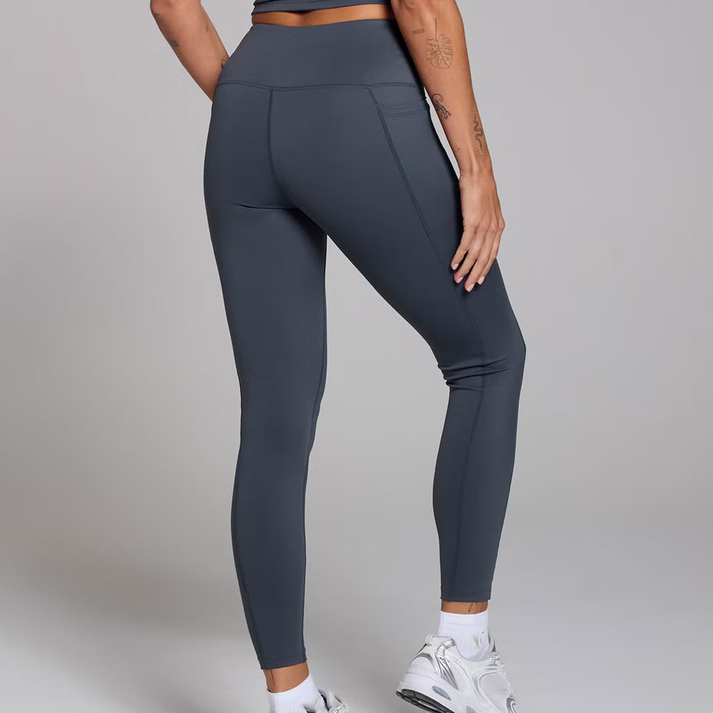 Contrast Texture Leggings – Espresso