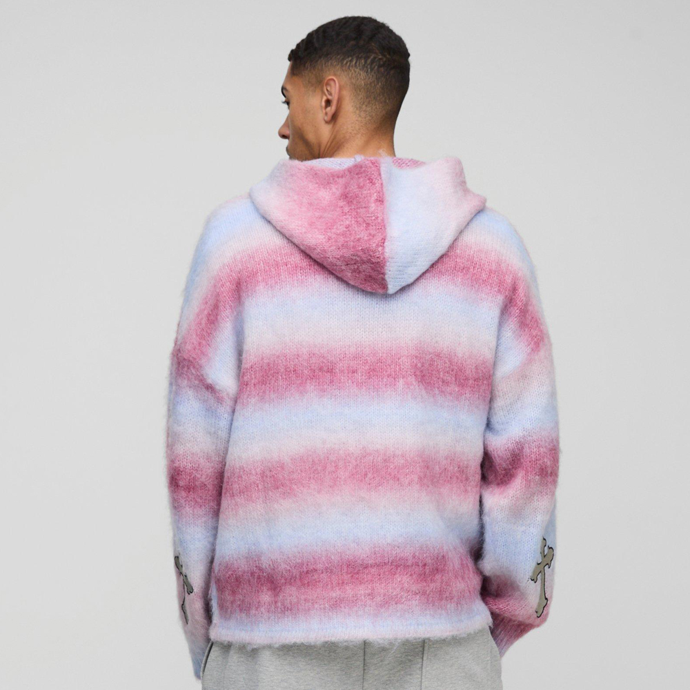 Oversized Boxy Doodle Graphic Puff Print Hoodie
