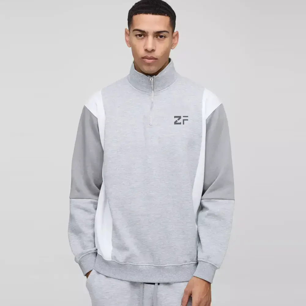 Oversized Man Colour Block Sweatshirt
